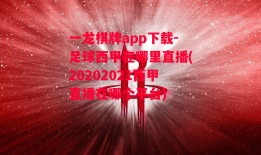 一龙棋牌app下载-足球西甲在哪里直播(20202021西甲直播在哪个平台)